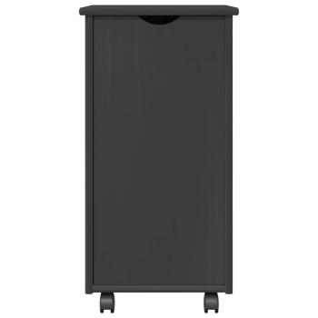 Rollschrank Mit Rad Grau 34 x 39 x 65,5 cm Massivholz Kiefer