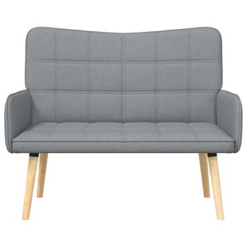 2-Sitzer Sofa Hellgrau 115 x 61 x 87 cm Stoff