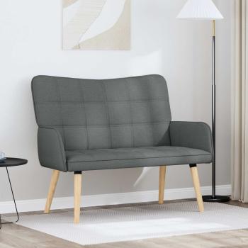 ARDEBO.de - 2-Sitzer Sofa Dunkelgrau 115 x 61 x 87 cm Stoff