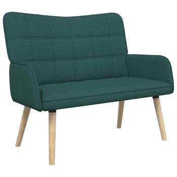 2-Sitzer Sofa Dunkelgrün 115 x 61 x 87 cm Stoff