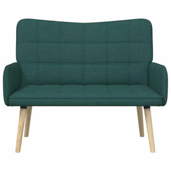 2-Sitzer Sofa Dunkelgrün 115 x 61 x 87 cm Stoff