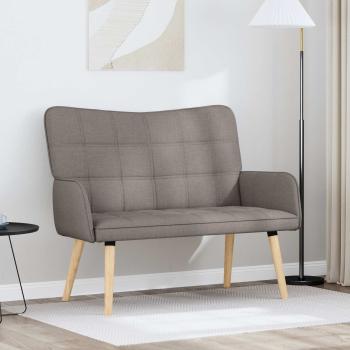 ARDEBO.de - 2-Sitzer Sofa Taupe 115 x 61 x 87 cm Stoff