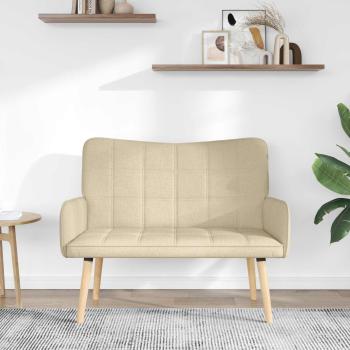 2-Sitzer Sofa Creme 115 x 61 x 87 cm Stoff