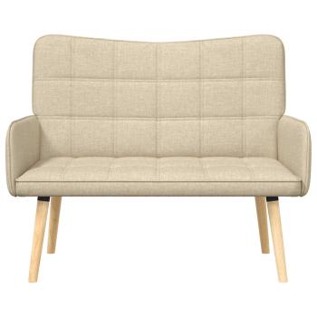 2-Sitzer Sofa Creme 115 x 61 x 87 cm Stoff