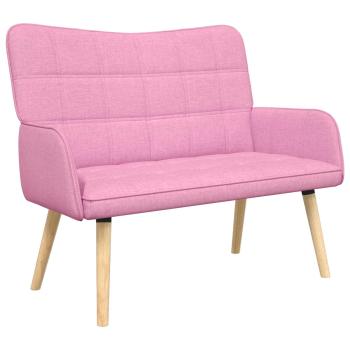 2-Sitzer Sofa Rosa 115 x 61 x 87 cm Stoff