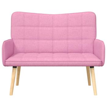 2-Sitzer Sofa Rosa 115 x 61 x 87 cm Stoff