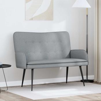 ARDEBO.de - 2-Sitzer Sofa Hellgrau 115 x 61 x 87 cm Stoff