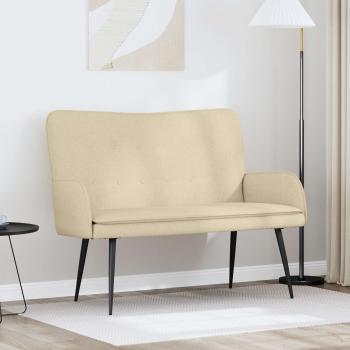 ARDEBO.de - 2-Sitzer Sofa Creme 115 x 61 x 87 cm Stoff