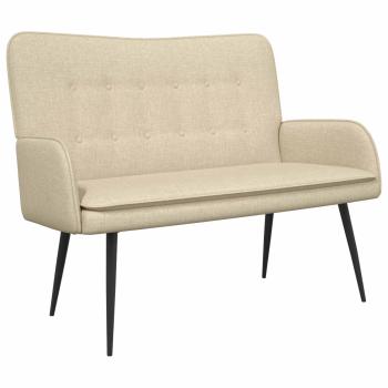 2-Sitzer Sofa Creme 115 x 61 x 87 cm Stoff