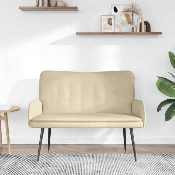 2-Sitzer Sofa Creme 115 x 61 x 87 cm Stoff
