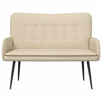 2-Sitzer Sofa Creme 115 x 61 x 87 cm Stoff