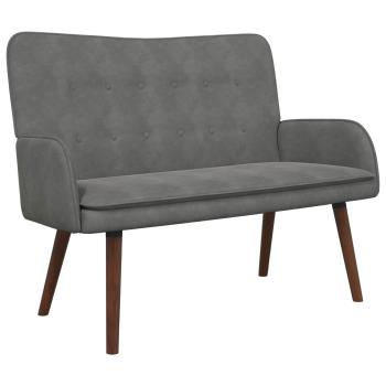 2-Sitzer Sofa Dunkelgrau 115 x 61 x 87 cm Samt