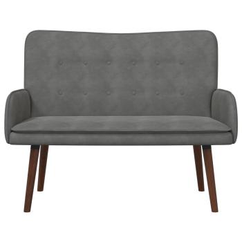 2-Sitzer Sofa Dunkelgrau 115 x 61 x 87 cm Samt