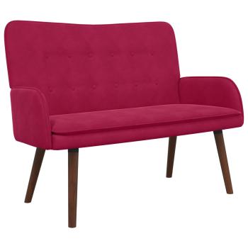 2-Sitzer Sofa Weinrot 115 x 61 x 87 cm Samt