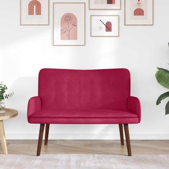 2-Sitzer Sofa Weinrot 115 x 61 x 87 cm Samt