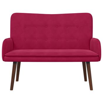 2-Sitzer Sofa Weinrot 115 x 61 x 87 cm Samt