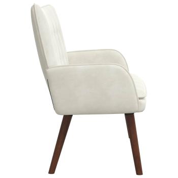 2-Sitzer Sofa Creme 115 x 61 x 87 cm Samt
