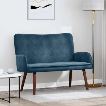 ARDEBO.de - 2-Sitzer Sofa Blau 115 x 61 x 87 cm Samt