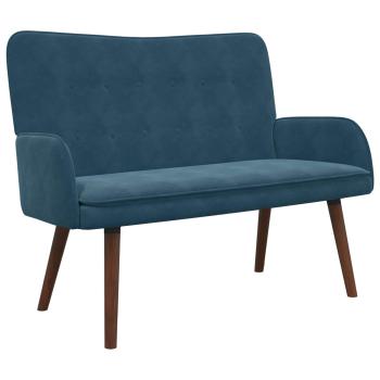 2-Sitzer Sofa Blau 115 x 61 x 87 cm Samt