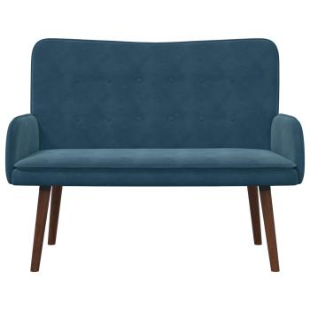2-Sitzer Sofa Blau 115 x 61 x 87 cm Samt