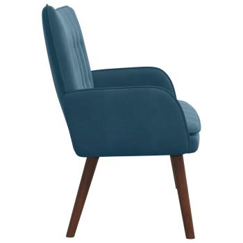 2-Sitzer Sofa Blau 115 x 61 x 87 cm Samt