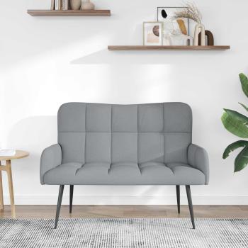 2-Sitzer Sofa Hellgrau 115 x 61 x 87 cm Stoff