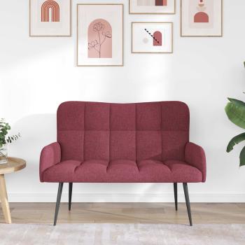 2-Sitzer Sofa Weinrot 115 x 61 x 87 cm Stoff
