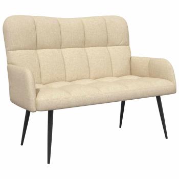 2-Sitzer Sofa Creme 115 x 61 x 87 cm Stoff