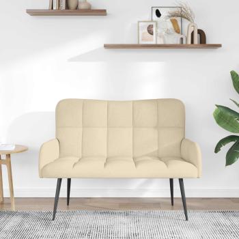 2-Sitzer Sofa Creme 115 x 61 x 87 cm Stoff