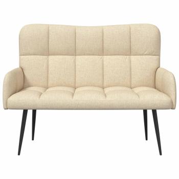 2-Sitzer Sofa Creme 115 x 61 x 87 cm Stoff