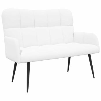 2-Sitzer Sofa Weiß 115 x 61 x 87 cm Stoff