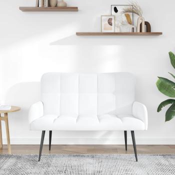 2-Sitzer Sofa Weiß 115 x 61 x 87 cm Stoff