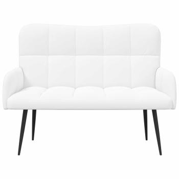 2-Sitzer Sofa Weiß 115 x 61 x 87 cm Stoff
