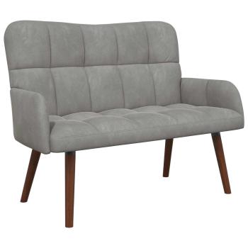 2-Sitzer Sofa Hellgrau 115 x 61 x 87 cm Samt