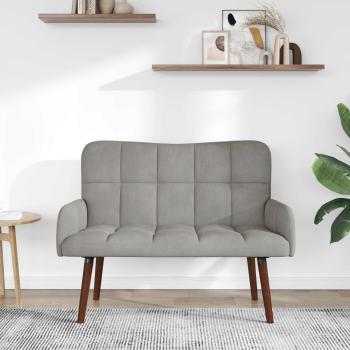 2-Sitzer Sofa Hellgrau 115 x 61 x 87 cm Samt
