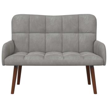 2-Sitzer Sofa Hellgrau 115 x 61 x 87 cm Samt