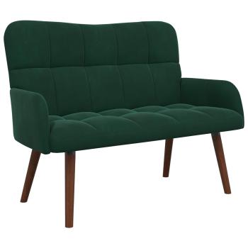 2-Sitzer Sofa Dunkelgrün 115 x 61 x 87 cm Samt