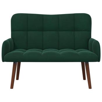2-Sitzer Sofa Dunkelgrün 115 x 61 x 87 cm Samt