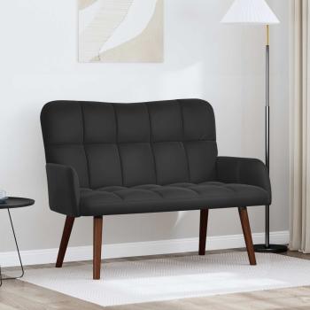 ARDEBO.de - 2-Sitzer Sofa Schwarz 115 x 61 x 87 cm Samt
