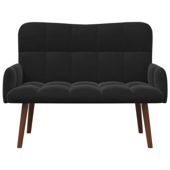 2-Sitzer Sofa Schwarz 115 x 61 x 87 cm Samt