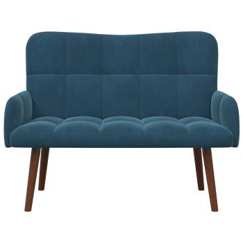 2-Sitzer Sofa Blau 115 x 61 x 87 cm Samt