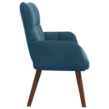 2-Sitzer Sofa Blau 115 x 61 x 87 cm Samt