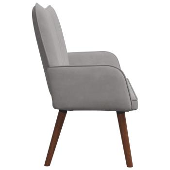 2-Sitzer Sofa Hellgrau 115 x 61 x 87 cm Samt