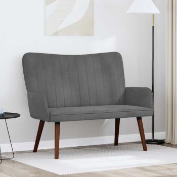 ARDEBO.de - 2-Sitzer Sofa Dunkelgrau 115 x 61 x 87 cm Samt