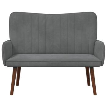 2-Sitzer Sofa Dunkelgrau 115 x 61 x 87 cm Samt