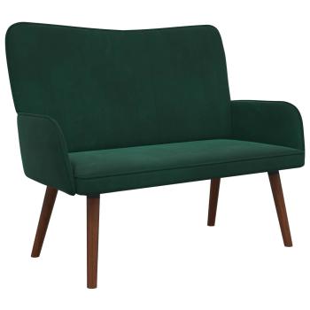 2-Sitzer Sofa Dunkelgrün 115 x 61 x 87 cm Samt