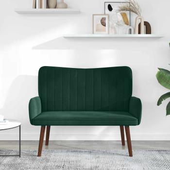 2-Sitzer Sofa Dunkelgrün 115 x 61 x 87 cm Samt