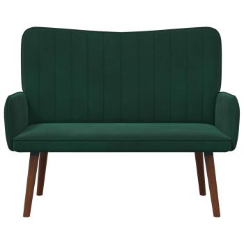 2-Sitzer Sofa Dunkelgrün 115 x 61 x 87 cm Samt