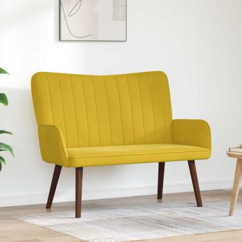 ARDEBO.de - 2-Sitzer Sofa Gelb 115 x 61 x 87 cm Samt