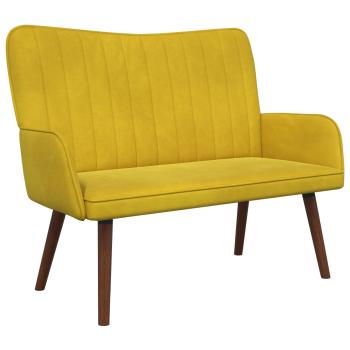 2-Sitzer Sofa Gelb 115 x 61 x 87 cm Samt